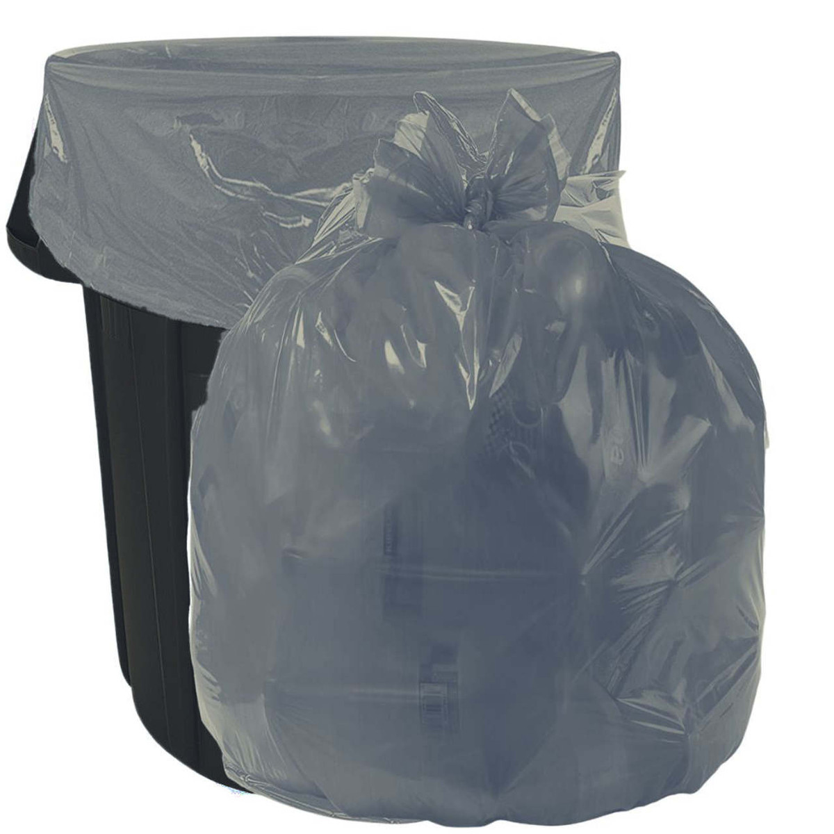 Plasticplace 33 Gallon Clear Trash Bags 100 Count