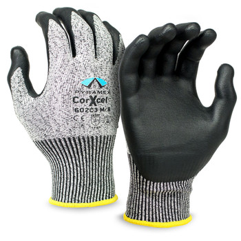 Pyramex Safety GL602C3 Gray A2 Cut Micro-Foam Nitrile Dipped Gloves - Single Pair