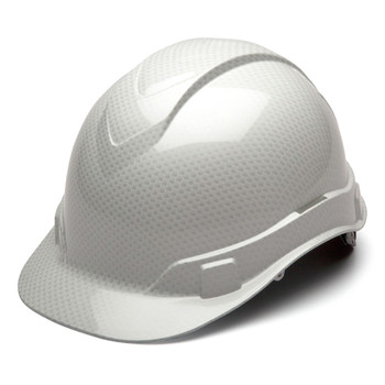 Pyramex Ridgeline Cap Style Hard Hat 4-Point Ratchet Suspension - HP44116S - White