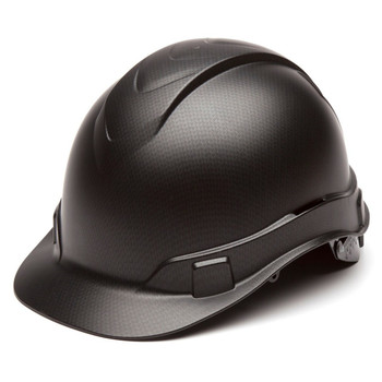 Pyramex Ridgeline Cap Style Hard Hat 4-Point Ratchet Suspension - HP44117 - Black Graphite