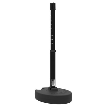 Banner Stakes Barrier Receiver Set with Stand-Alone Base, 4-Way Head and Post; Black - PL4105