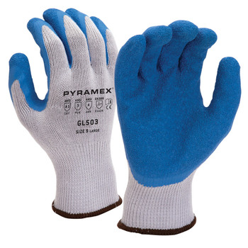 Pyramex Safety GL503 Gray A1 Cut Crinkle Latex Dipped Gloves - Single Pair