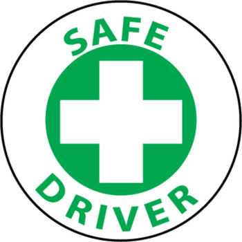 Safe Driver 2" Vinyl Hard Hat Emblem - 25 Pack