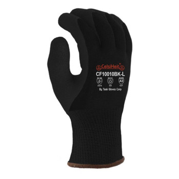 TASK CelsiHeit ANSI A2 Cold Weather Latex Coated Waterproof Gloves - CF10010BK - Single Pair