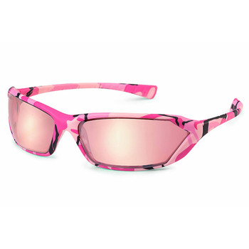 Gateway Metro Safety Glasses - Pink Mirror Lens - Pink Camo Frame