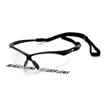 Pyramex PMXTREME Reader Safety Glasses - Clear Lens - Black Frame