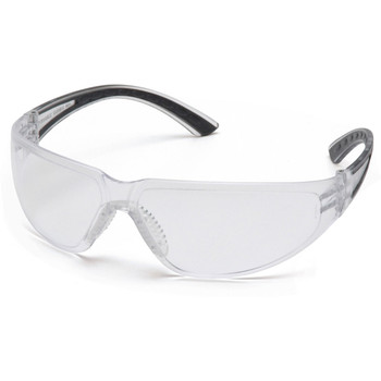 Pyramex Cortez Safety Glasses - Clear Lens - Black Temples Frame