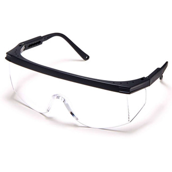 MSA Sierra Black Frame Safety Glasses w/ Clear Lens - 697550
