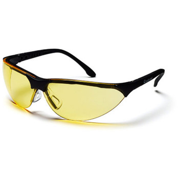 amber Pyramex Rendezvous Black Frame Safety Glasses w/ Amber Lens