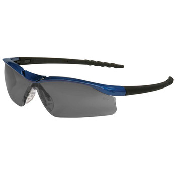 Crews Dallas Safety Glasses with Blue Metallic Frame and Gray Anti-Fog Lens - DL312AF