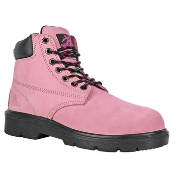 Moxie Trades Women's Alice 6" Pink Steel Toe Boots - MT50162