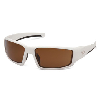 Venture Gear Pagosa Safety Glasses - Bronze Anti-Fog Lens - White Frame