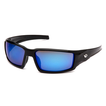 Venture Gear Pagosa Safety Glasses - Ice Blue Mirror Anti-Fog Lens - Black Frame