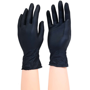 First Glove Core Disposable Nitrile Exam Gloves - Black - 3.5 mil - Box of 100 (XS, S, M, L, XL, 2XL)