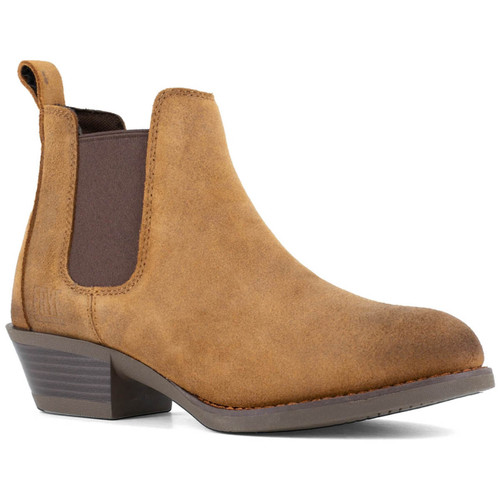 ショートブーツ・ブーティ SAINT LAURENT Woman Flat ankle boots Brown 8013930LI00 2701 Frye Supply Women's The Safety-Crafted Chelsea EH Steel Toe