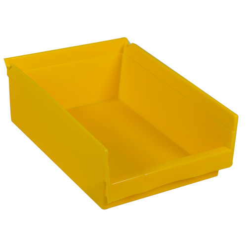 Heavy Duty Yellow Stackable Plastic Storage Bins-11.25"x8"x4"-PB317 - 12 Pack