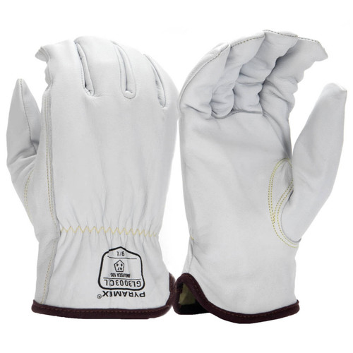 Pyramex GL3003CK Premium Grain Goatskin Leather Driver Para-Aramid A7 Cut Gloves