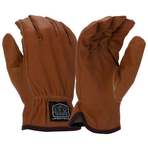 Pyramex GL3010CK Premium Grain Goatskin Leather Driver A5 Cut Gloves