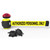 Banner Stakes 30' Wall-Mount Retractable Belt with Red Strobe Light, Yellow "Authorized Personnel Only" - MH5003L