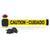 Banner Stakes 7' Wall-Mount Retractable Belt with Red Strobe Light, Yellow "Caution - Cuidado" - MH7002L