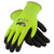 High Vis Lime Green G-Tek CRV Hi-Vis Gloves w/Nitrile Coated Palm & Fingers - Single Pair