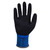 General Electric Waterproof Double Dipped Sandy Latex Coated Gloves - Black/Blue - GG211 - Pack of 12 Pairs