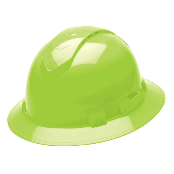 Pyramex Ridgeline Vented Full Brim Hard Hat 4-Point Ratchet Suspension