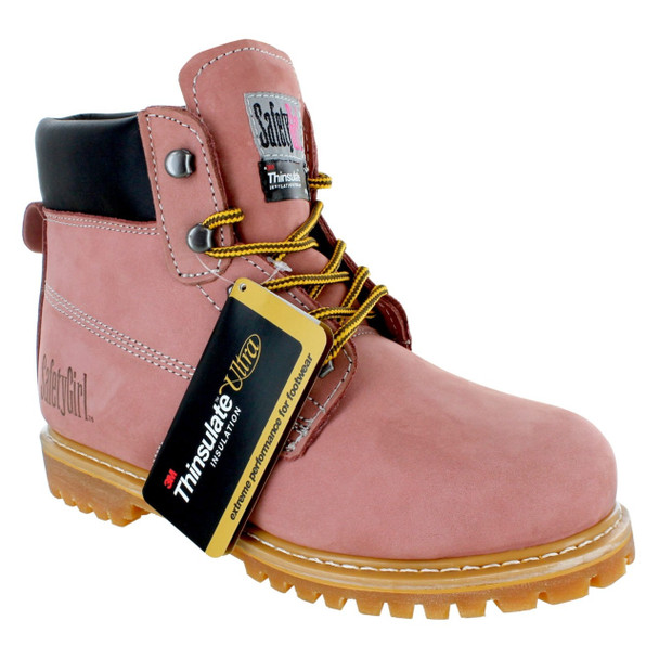 Safety Girl II Insulated Work Boots - Light Pink