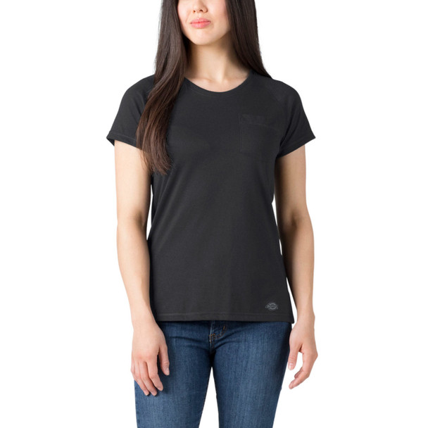 Black Dickies Women's Short Sleeve Cooling Temp-iQâ„¢ Performance T-Shirt