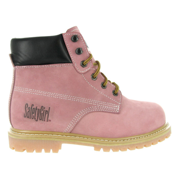 Safety Girl Steel Toe Work Boots - Light Pink - AMZ