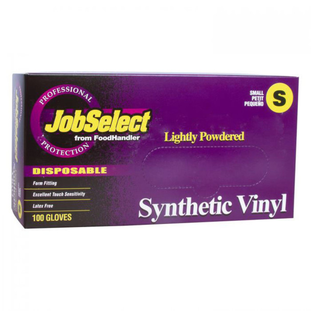 Synthetic Vinyl Gloves - Powder Free - White - 4 mil - Box of 100 (S, XL)