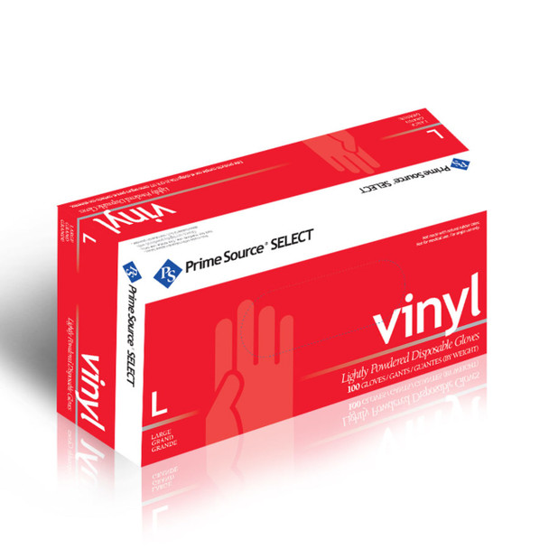 Disposable Vinyl Gloves - Powdered - Box of 100 - (S)