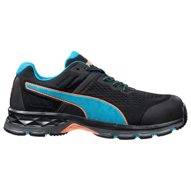 Puma Safety Women's W-Motion Protect Define Low 2.0 Black & Aqua SD Composite Toe Shoes - 643945