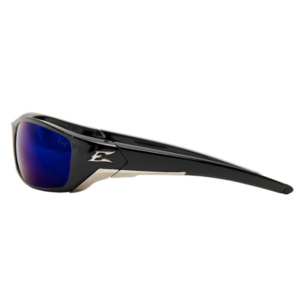 Edge Reclus Safety Glasses - Black Frame, Blue Mirror Lens - SR118