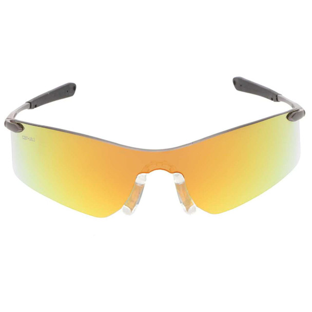 MCR Rubicon T4 Series Safety Glasses - Silver Frame - Fire Mirror Lens