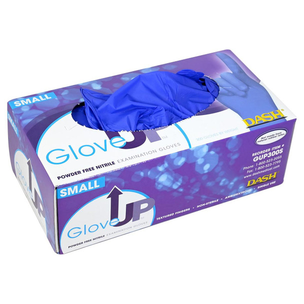 Dash GloveUP Nitrile Exam Gloves - Cobalt Blue - 3.1 mil - Box of 300