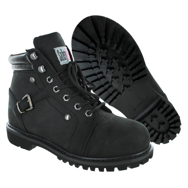 Safety Girl Fusion Steel Toe Work Boots - Black