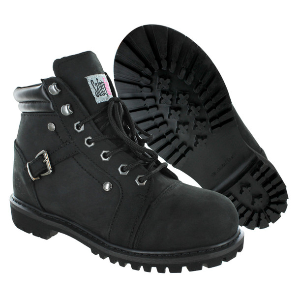 Safety Girl Women's Fusion Steel Toe Work Boots - Black