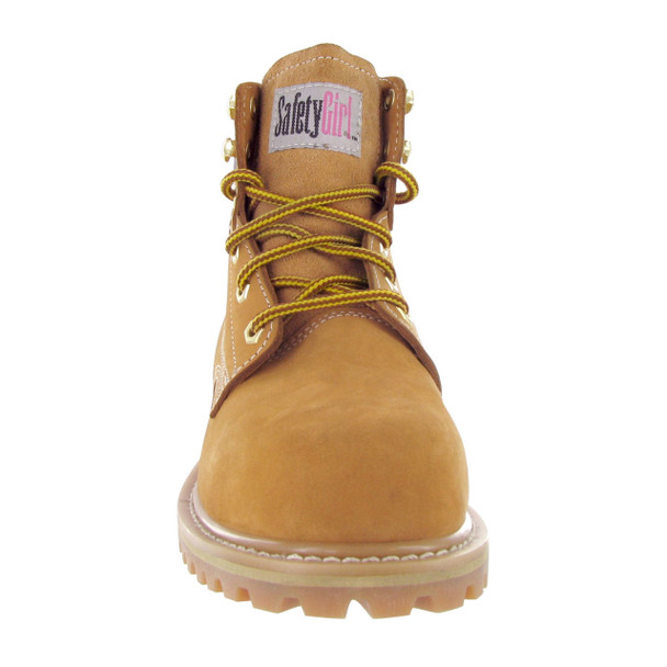 Safety Girl Steel Toe Work Boots - Tan