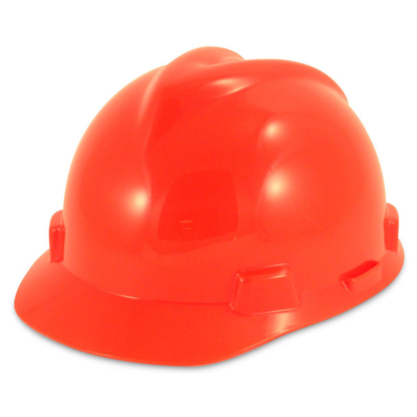 MSA Small V-Gard Cap Style Hard Hat Fas-Trac III Suspension - 489368 - High Vis Orange