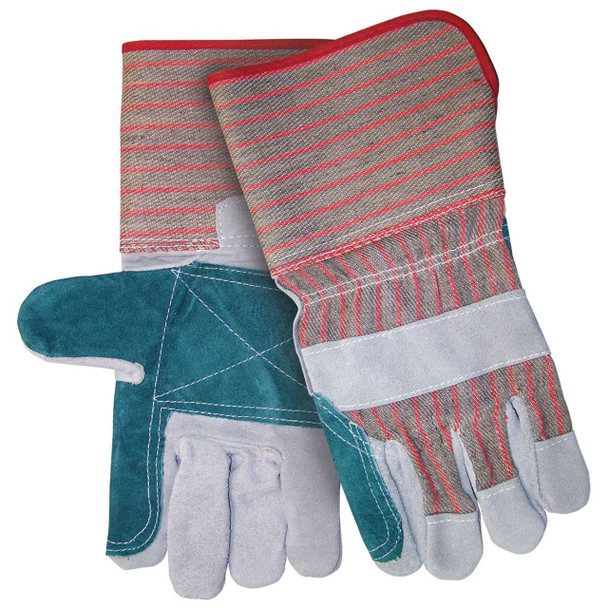 MCR Safety 1212 Double Leather Palm Work Gloves - Single Pair