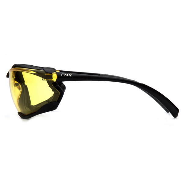 Pyramex Proximity Foam Padded Sealed Safety Glasses - H2X Anti-Fog Lens - Black Frame