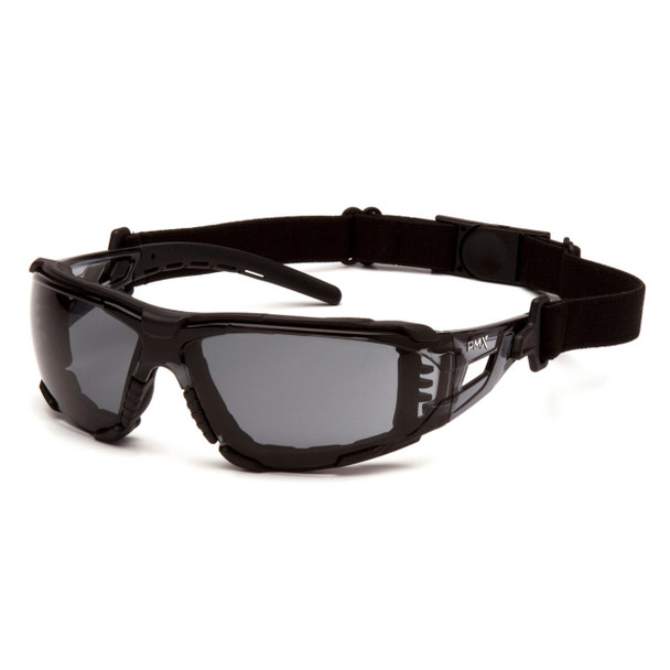 Pyramex Fyxate Foam Padded Sealed Safety Glasses - Black Temples