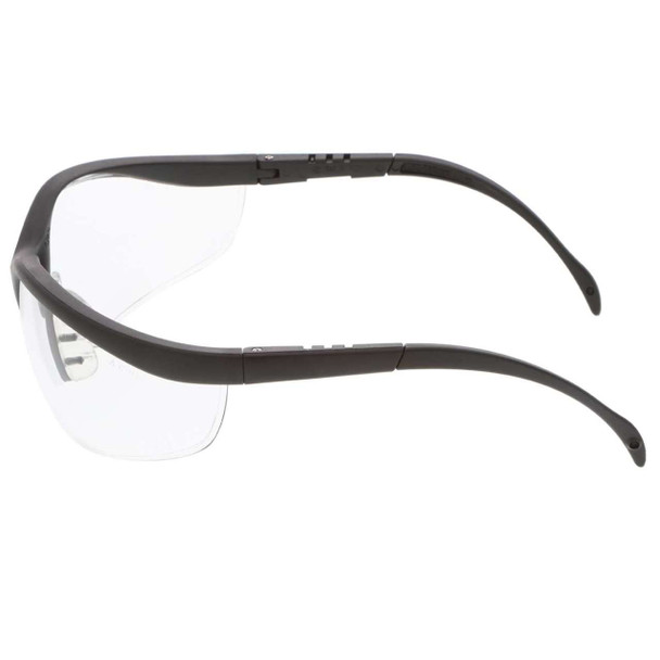 MCR Klondike KD1 Series Safety Glasses - Black Frame - Clear UV Anti-Fog Lens
