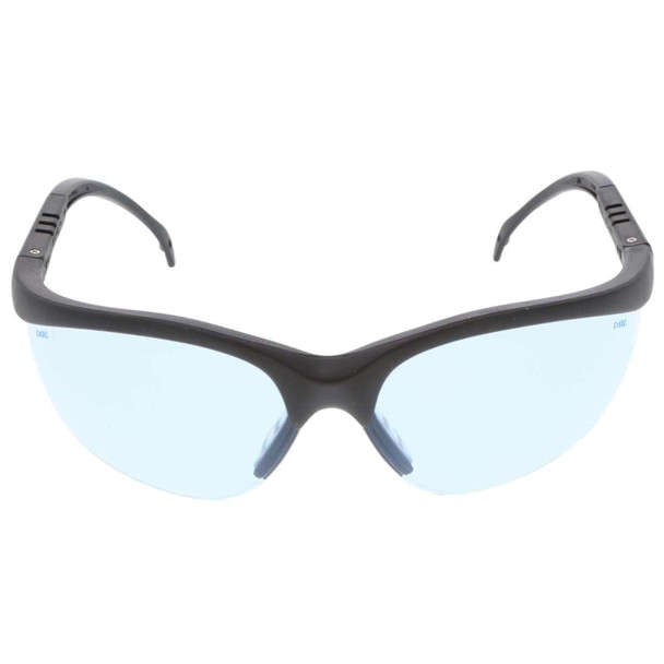 MCR Klondike KD1 Series Safety Glasses - Black Frame - Light Blue Lens