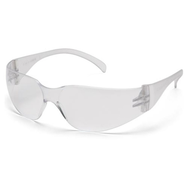 clear Pyramex Intruder Clear Frame Safety Glasses with Clear Lens