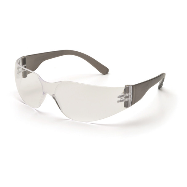 Pyramex Mini Intruder Safety Glasses - Clear Lens - Assorted Temple Colors - Case of 12