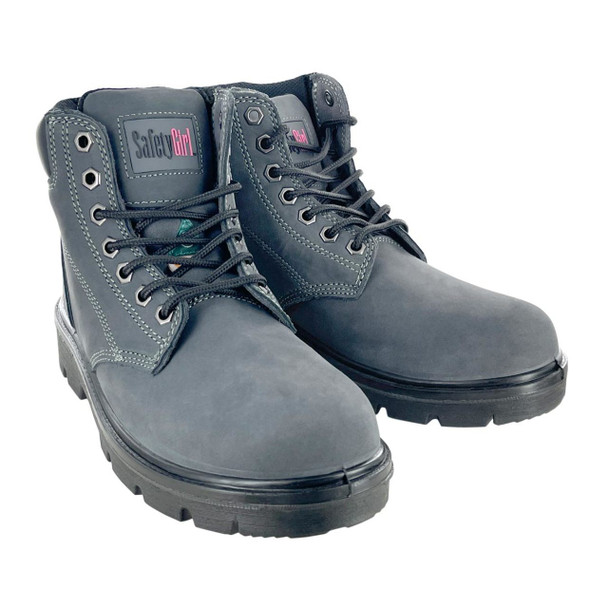 Safety Girl Women's Somerset Gray 6" Waterproof EH PR Steel Toe Boots - 15501-GRY