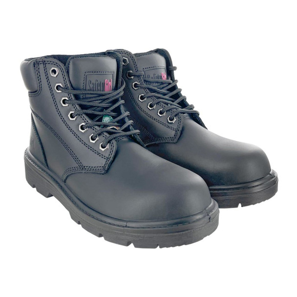 Safety Girl Women's Somerset Black 6" Waterproof EH PR Steel Toe Boots - 15501-BLK