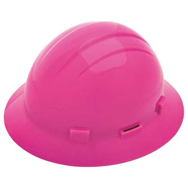 ERB Safety Americana Full Brim Slotted Hard Hat 4-Point Ratchet Suspension